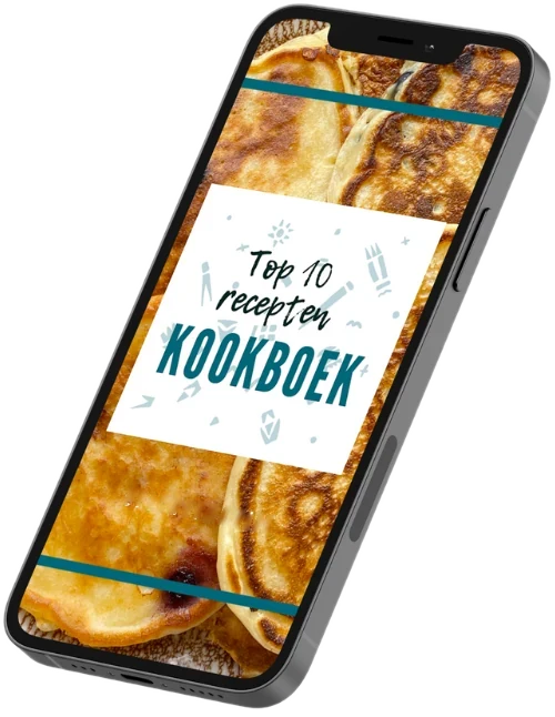 Top 10 recepten kookboek op een telefoon