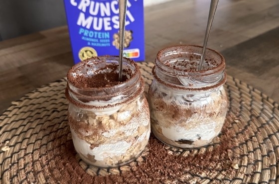 Ontbijtpotjes met protein crunchy muesli