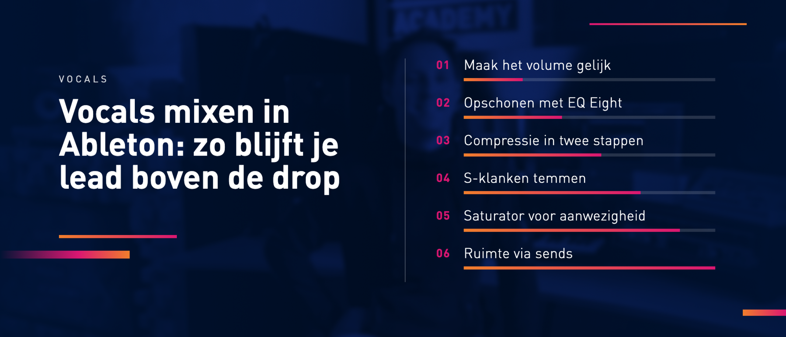 Vocals mixen in Ableton: zo blijft je lead boven de drop