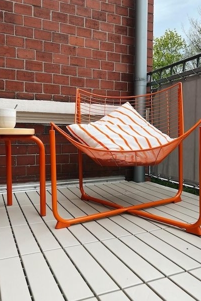 ikea runnen kunsstof vlondertegels op een balkon