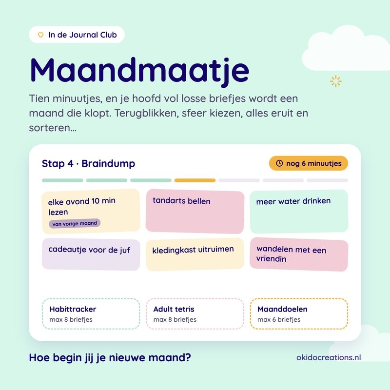 Maandmaatje, de tool om je maand te starten