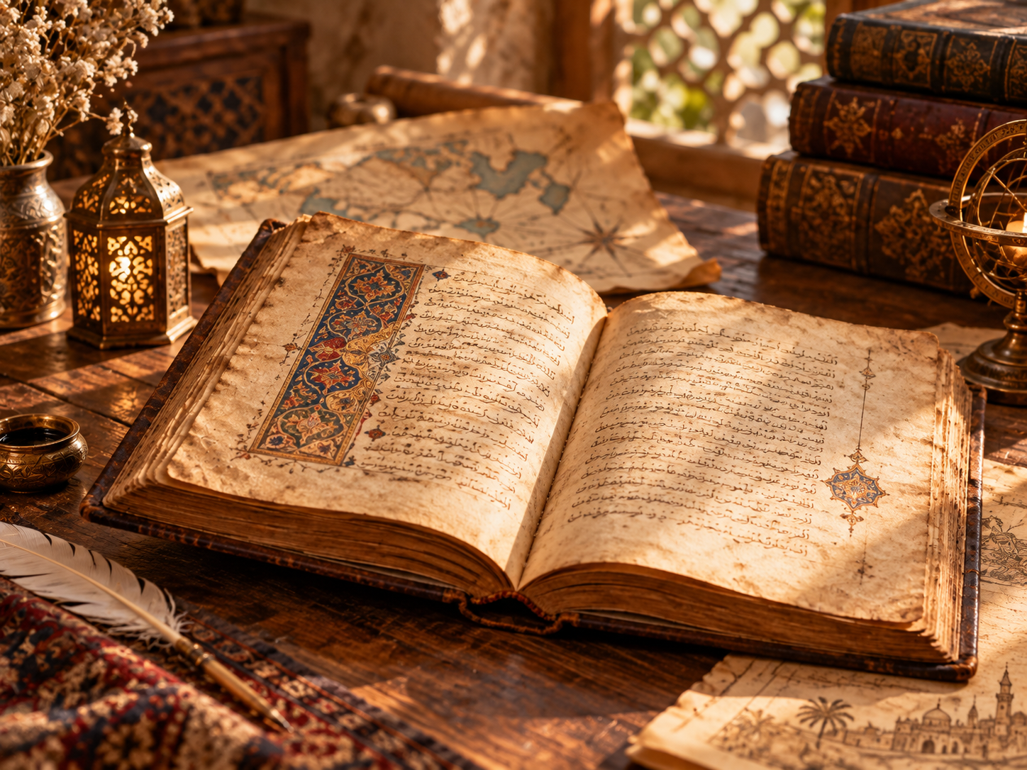 Oud manuscript, symbool voor de eeuwenoude droomtraditie