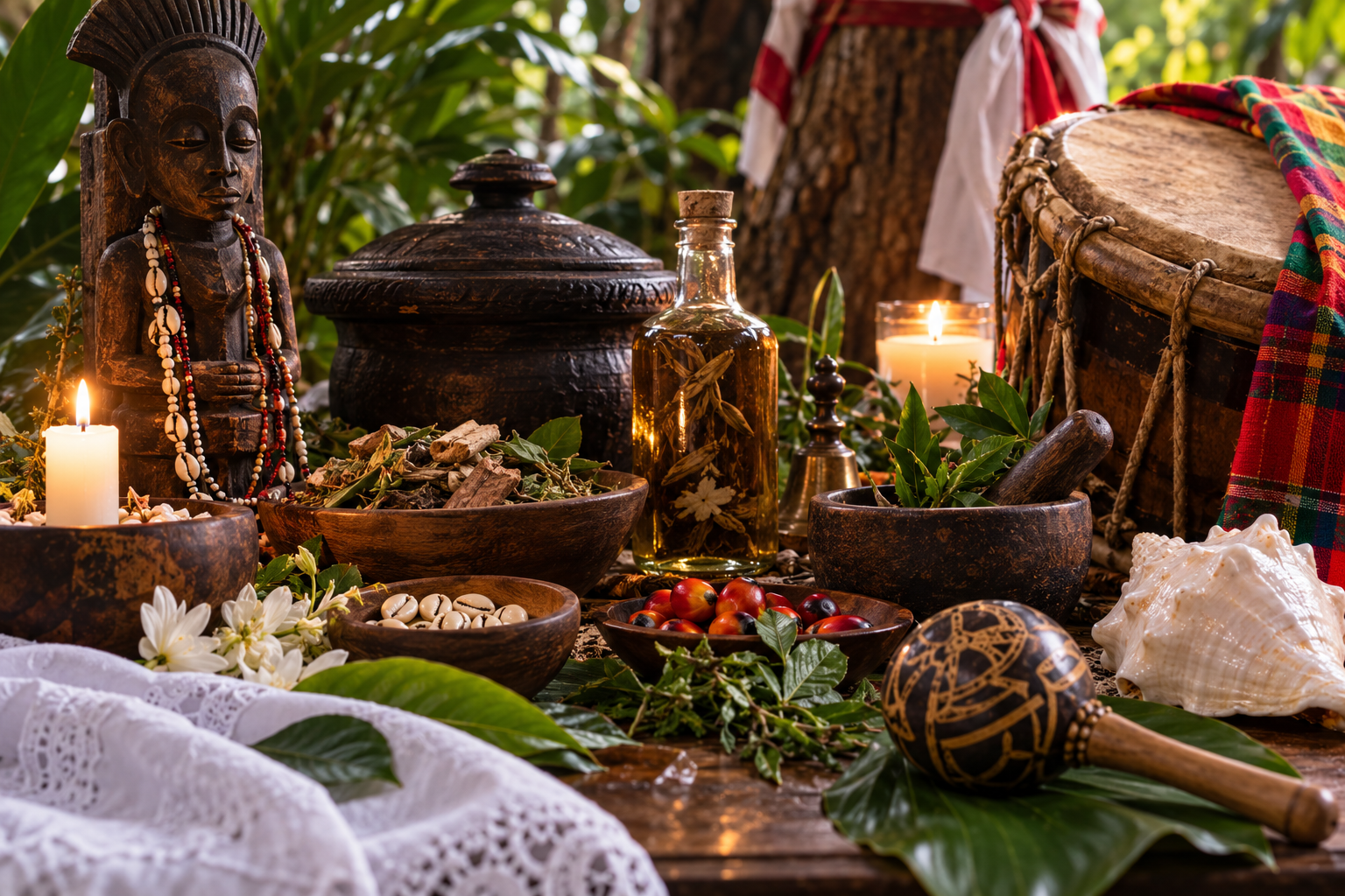 Le Winti, tradition spirituelle afro-surinamaise dans laquelle Rachida a été initiée