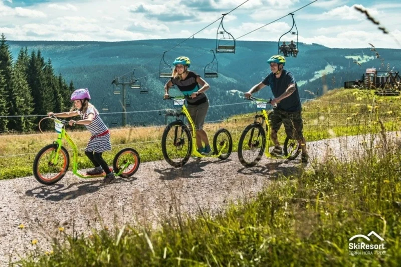Tretroller im Riesengebirge