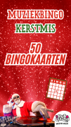 Kerst Muziekbingo pakket met 50 unieke bingokaarten