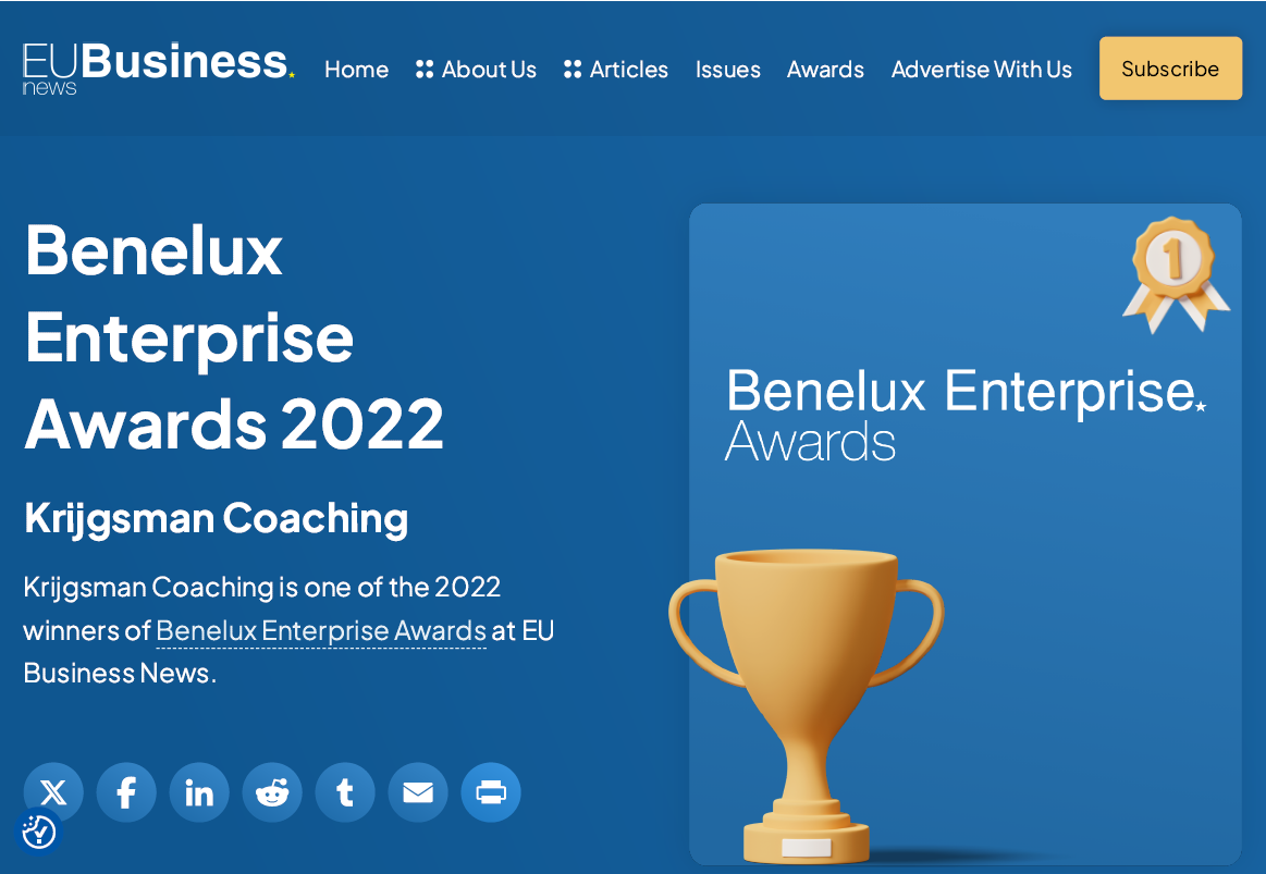 Best coach EU Businesss Krijgsman coaching best coach
