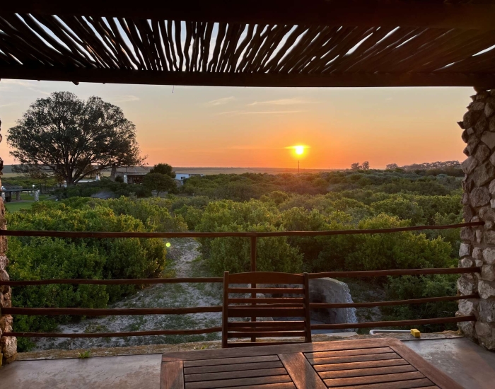 Thali Thali Game Lodge uitzicht vanaf een terras Thali Thali Game Lodge uitzicht vanaf een terras