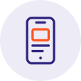 Icoon dat app op telefoon weergeeft