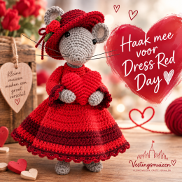 Dress red day met Muis Fien