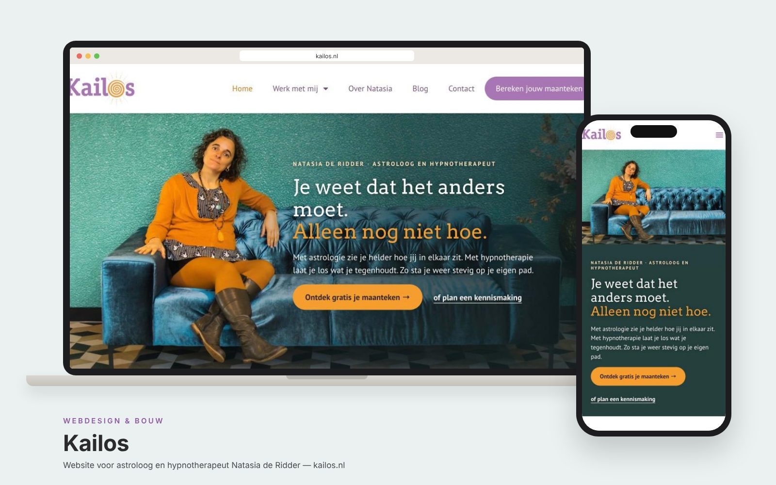 Website Kailos ontworpen en gebouwd door Heleen Verkerk