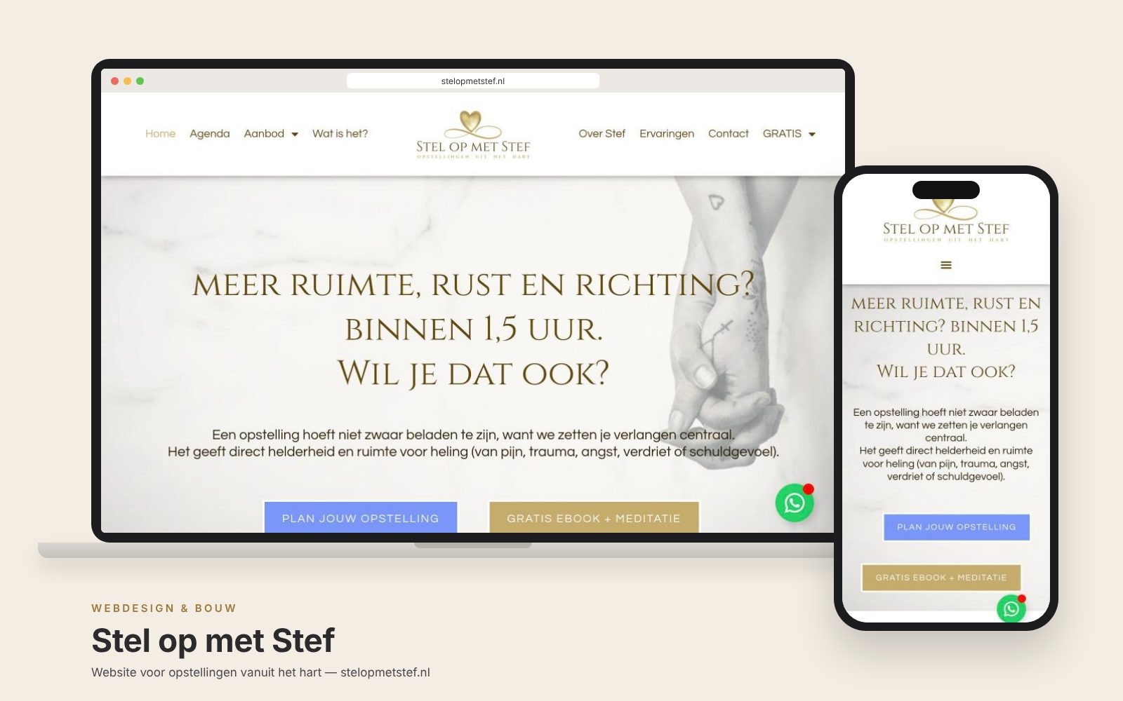 Website Stel op met Stef ontworpen en gebouwd door Heleen Verkerk