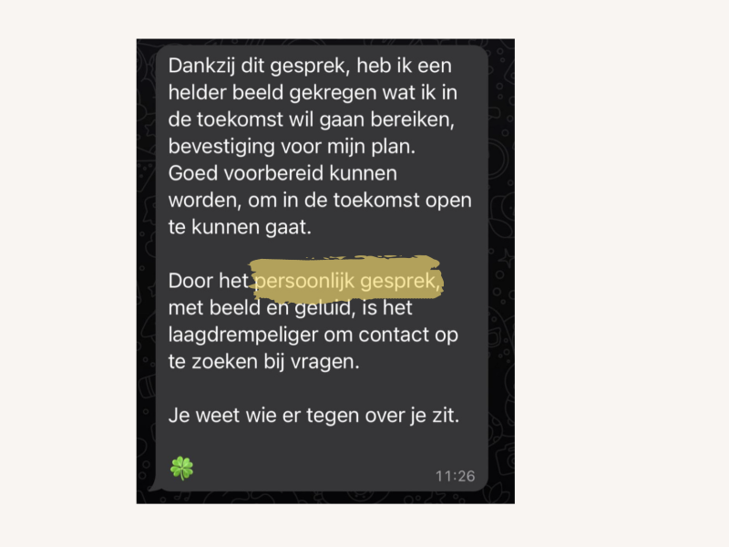 Salon Plan Analyse Gesprek