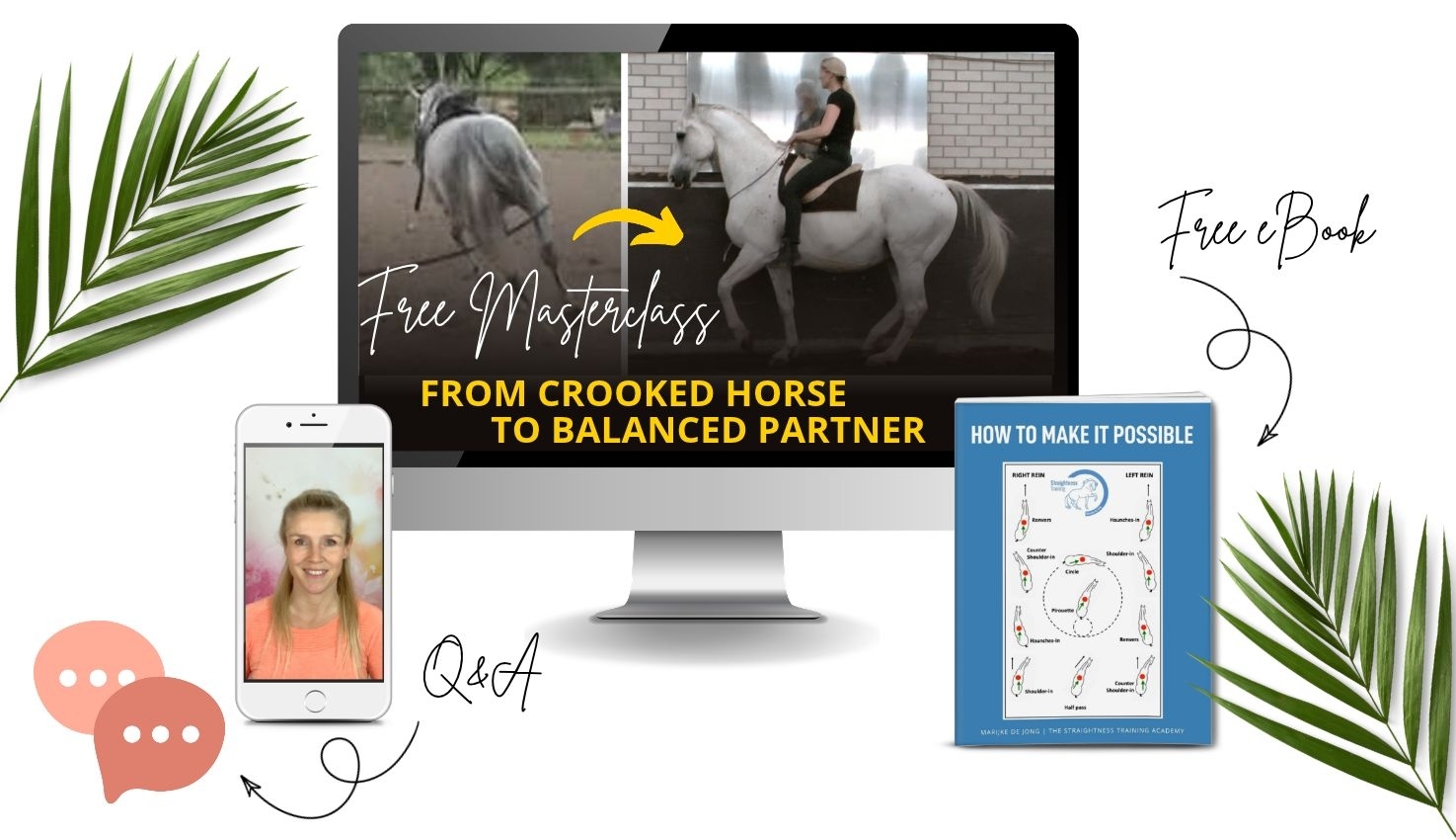 From crooked horse to balanced partner Before/after picture of a horse