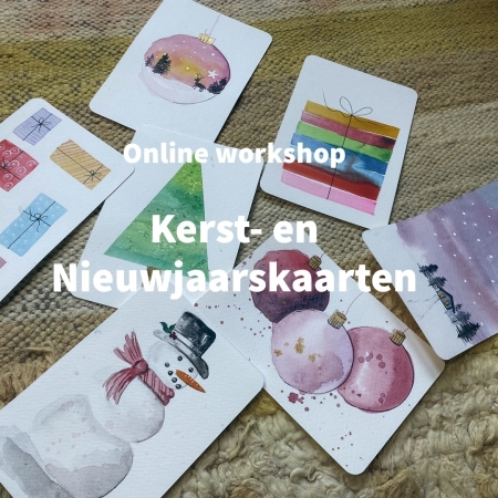 Maak unieke kerstkaarten met waterverf