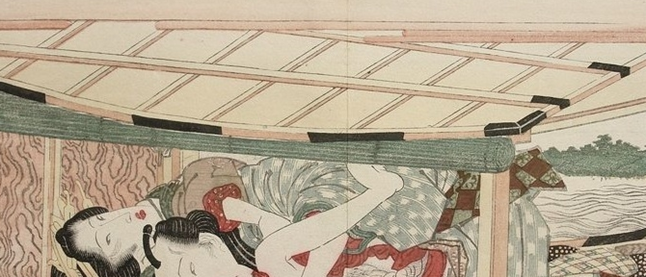 Couple on a pleasure-boat‘ (c.1822) from the series ‘A Light Spring Snow