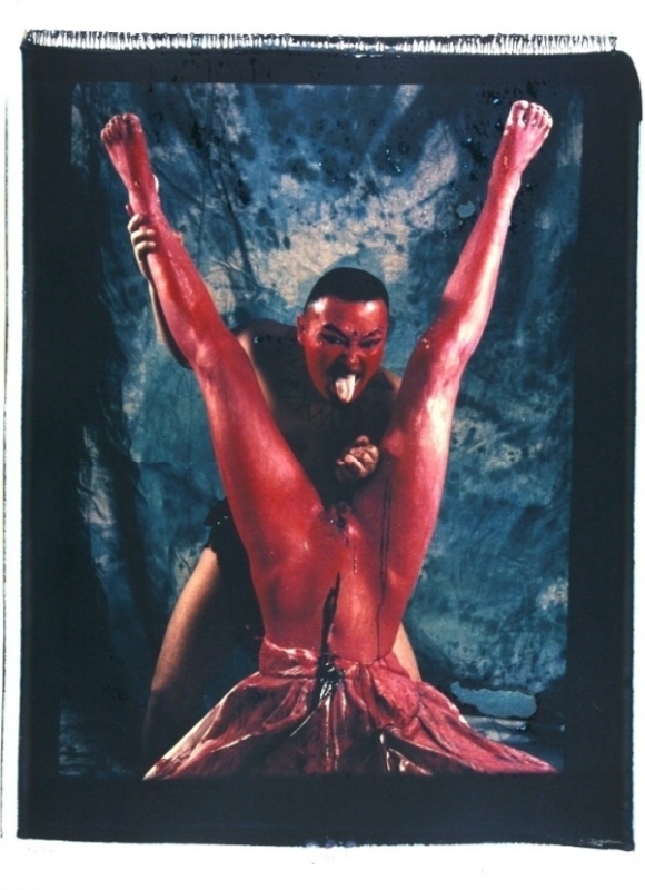 Kembra&Samoa, 2001 Polaroïd transfer on Arches paper by Annie Sprinkle Kembra&Samoa, 2001 Polaroïd transfer on Arches paper by Annie Sprinkle