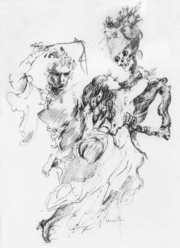 Leonor Fini, Illustration for de Marquis De Sade's Juliette, 1944 Leonor Fini, Illustration for de Marquis De Sade's Juliette, 1944