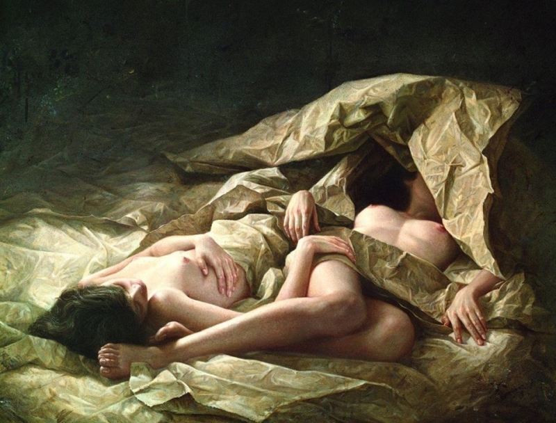 Soledad Fernandez Ramos (Madrid, 1949), Desnudo entre papeles, 1998 Soledad Fernandez Ramos (Madrid, 1949), Desnudo entre papeles, 1998