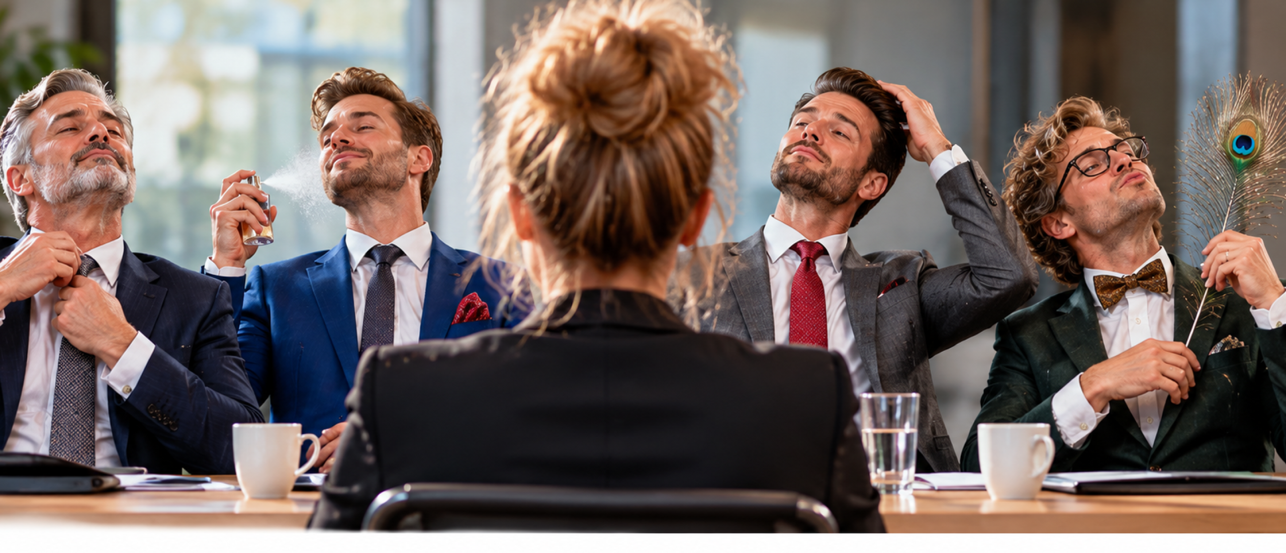 Rituele paringsdans tijdens het sollicitatiegesprek