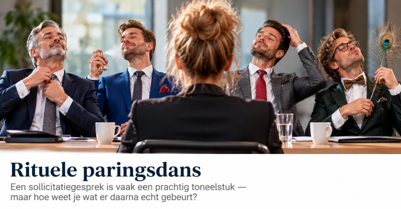 Rituele paringsdans tijdens het sollicitatiegesprek