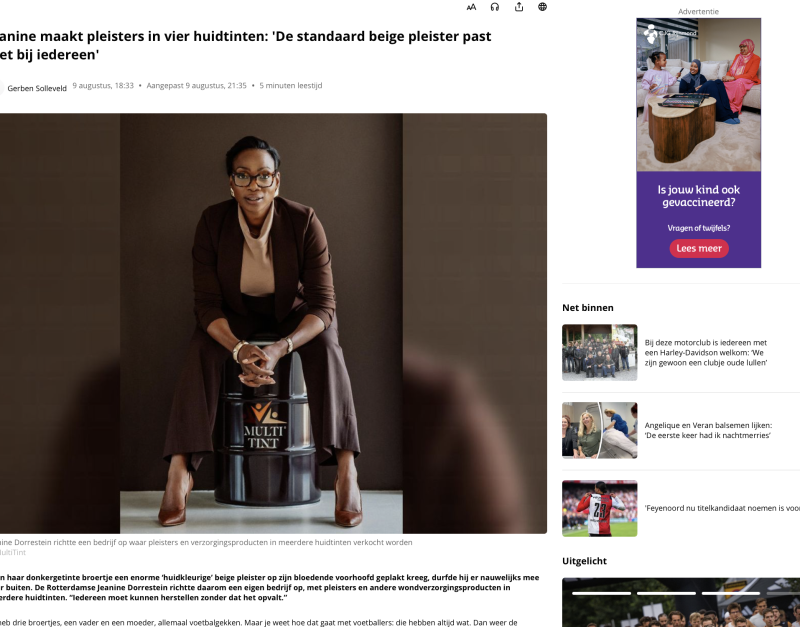Goed merkverhaal MultiTint in de media Rijnmond PRGoeroes PR voor je bedrijf Jennifer Delano