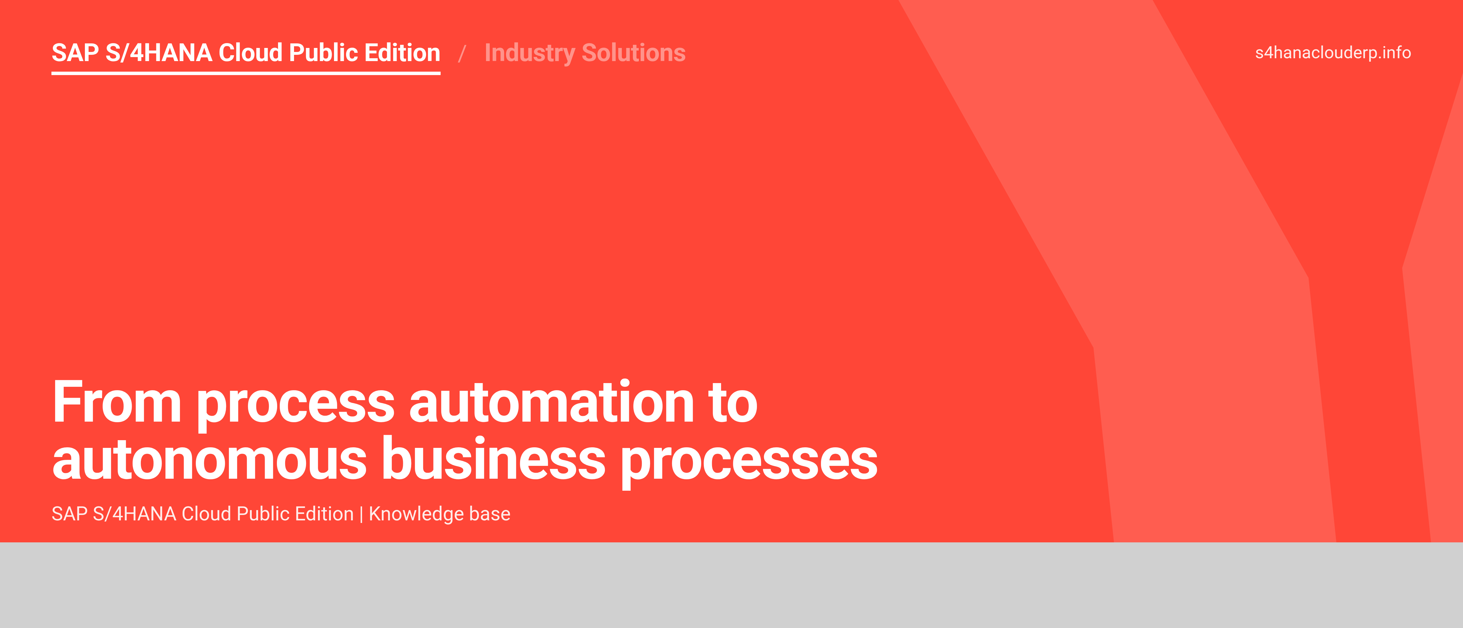 From process automation to autonomous business processes