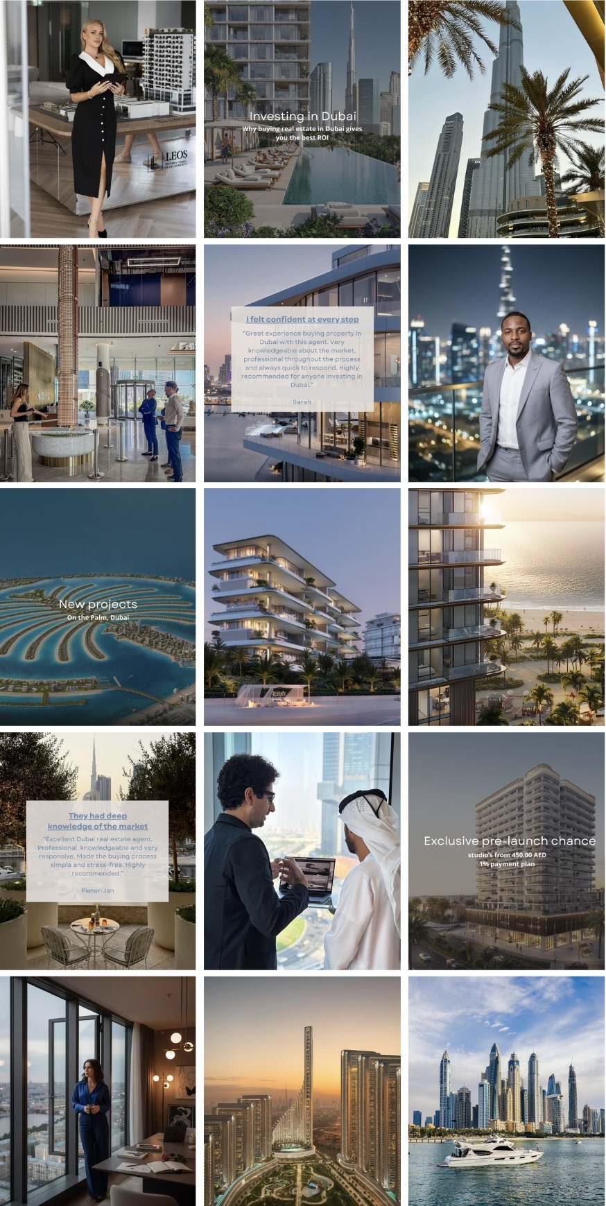 Social media feed vastgoed Dubai