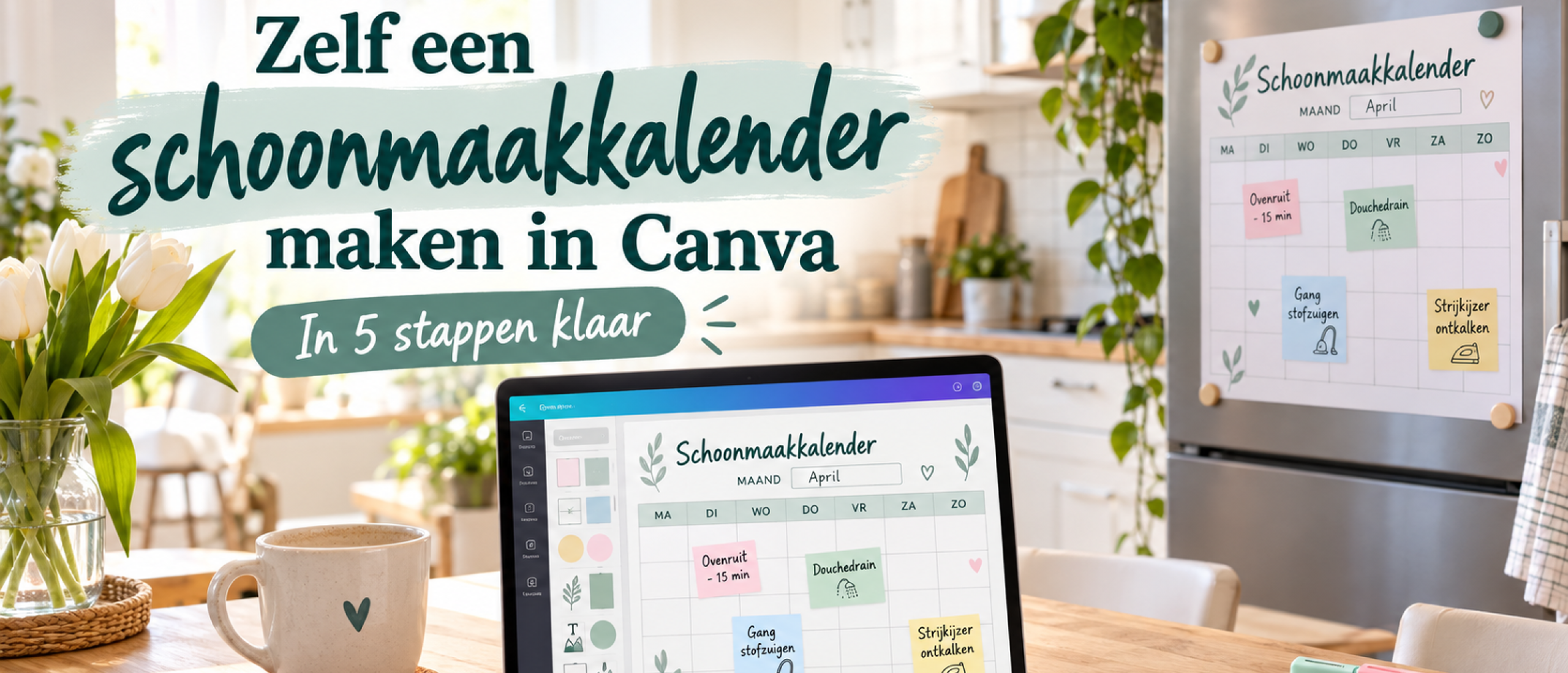 Zelf een schoonmaakkalender maken in Canva: in 5 stappen klaar