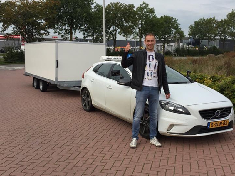 Tijs Schmidt - Rijbewijs BE rijbewijs, rijbewijs be, geslaagd, altena verkeersopleidingen, rijschool, regio altena