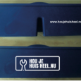 Blauwe gereedschapsbak met logo Blauwe gereedschapsbak met logo