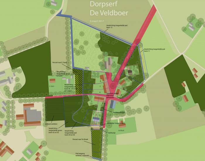 toegankelijke paden en bossen Knooperf de Veldboer te Langeveen
