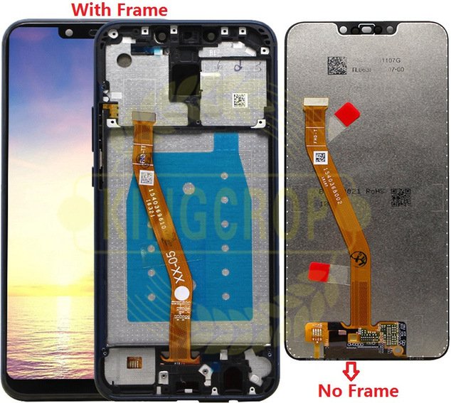 Huawei scherm met en zonder frame Huawei scherm met en zonder frame