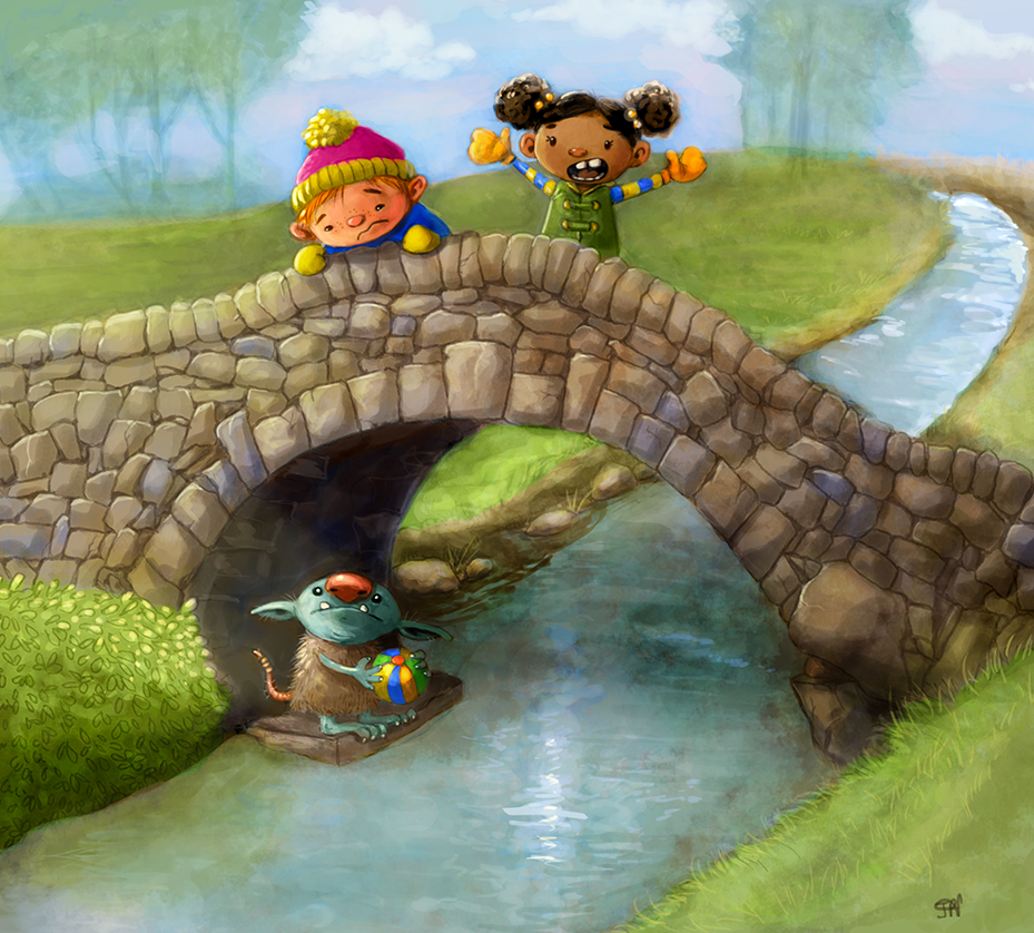 Troll Bridge Kidlit Illustration Troll Bridge Kidlit Illustration