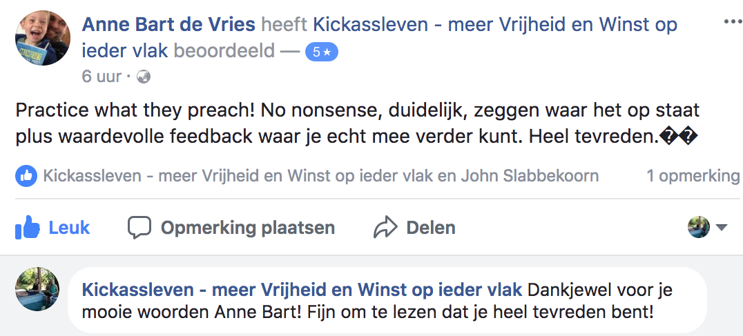 Positieve reactie Anne Bart_lsob.nl Universiteit Positieve reactie Anne Bart_lsob.nl Universiteit