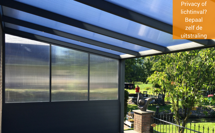 aluminium zijwand met borstwering nice en easy bepaal zelf de uitstraling