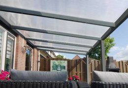polycarbonaat veranda nice en easy 4 x 3 meter doe-het-zelf en gratis thuisbezorging