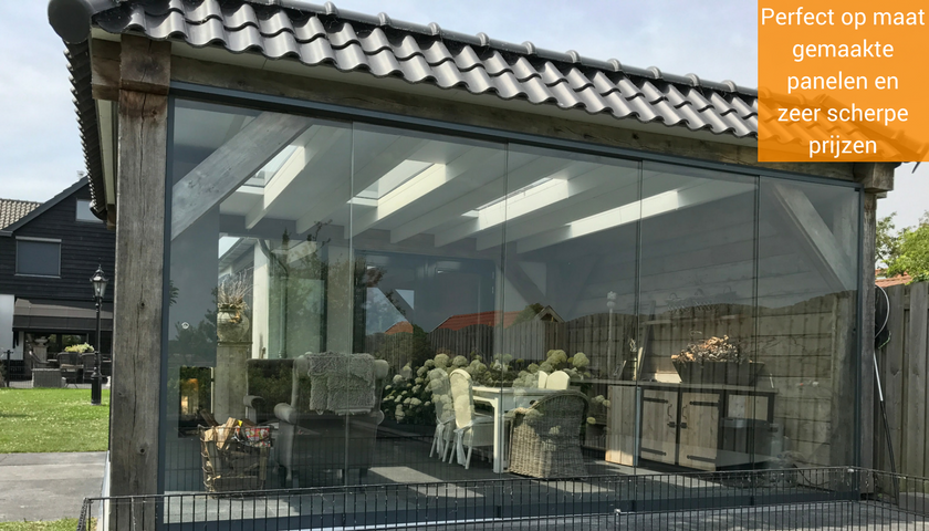 Glazen schuifwand nice en easy Eenvoudig te monteren glazen schuifwand