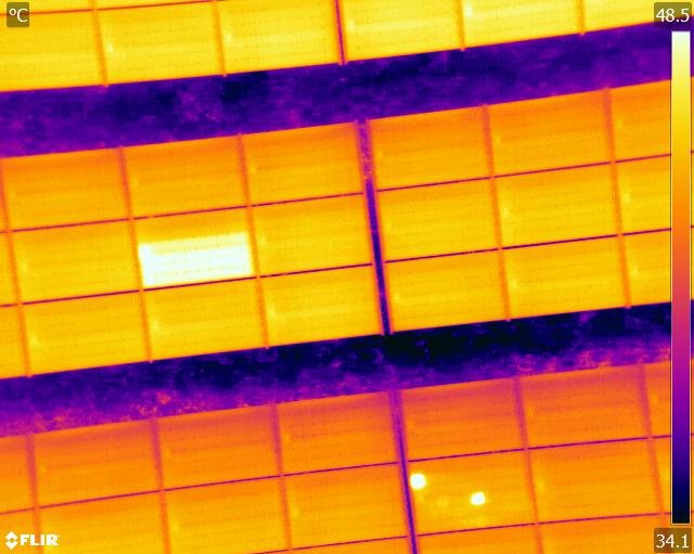 On-site thermal imaging at solar farm using drone On-site thermal imaging at solar farm using drone