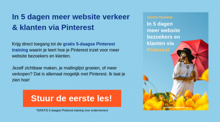 Gratis Pinterest training Gratis Pinterest training