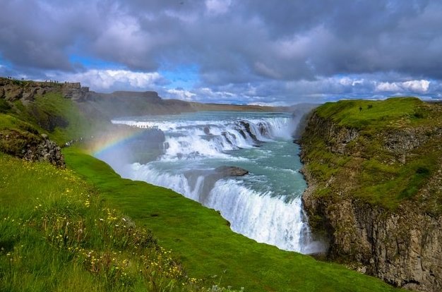 Gullfoss Waterval ijsland Self drive IJsland