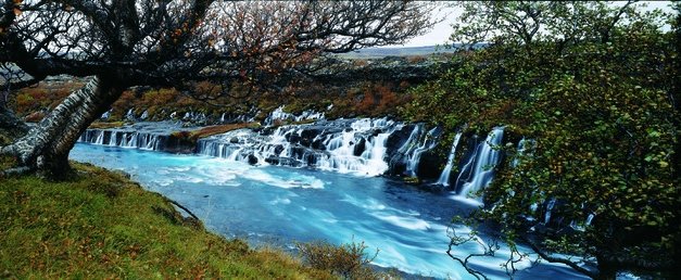 Hraunfossar en Barnafoss Grote Rondrit IJsland - travel2iceland.be