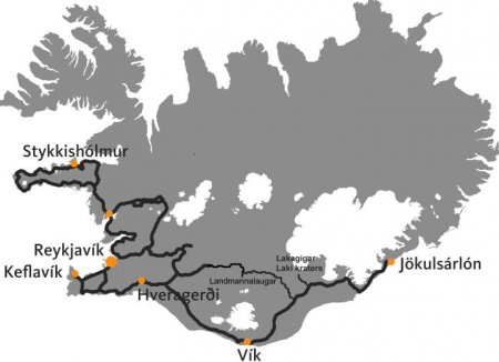 Voor het gedetailleerde programma klik aub 7 dagen rondreis per huurauto Zuid en West IJsland
